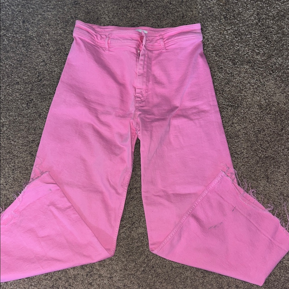 Zara Wide leg pink pants